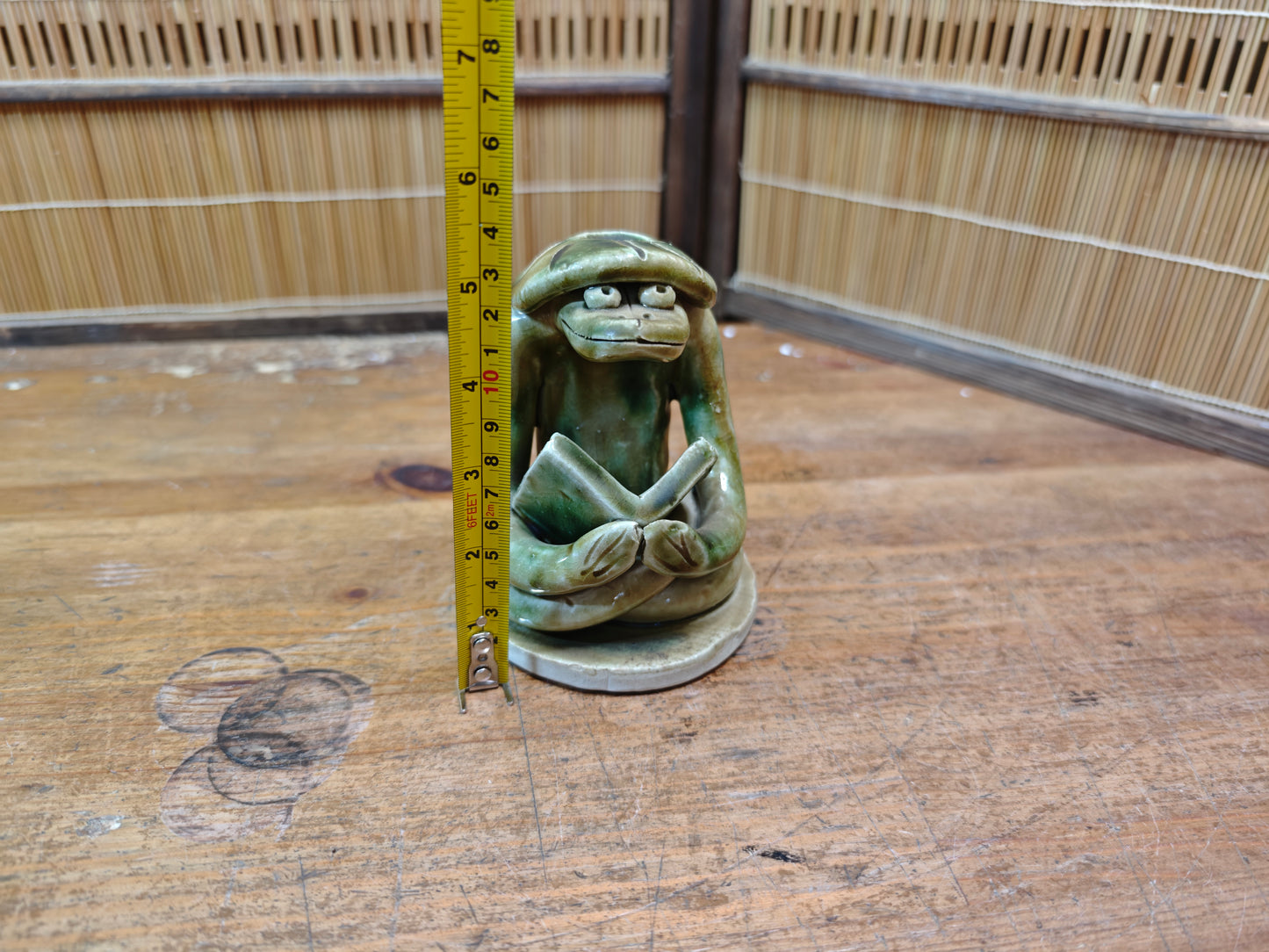 1950s Japanese Kappa Pottery Figurine Folk Art Yokai Statue Rare Vintage