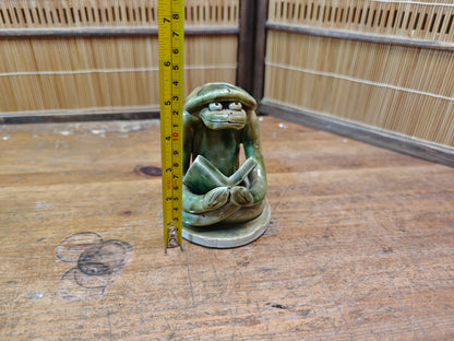 1950s Japanese Kappa Pottery Figurine Folk Art Yokai Statue Rare Vintage