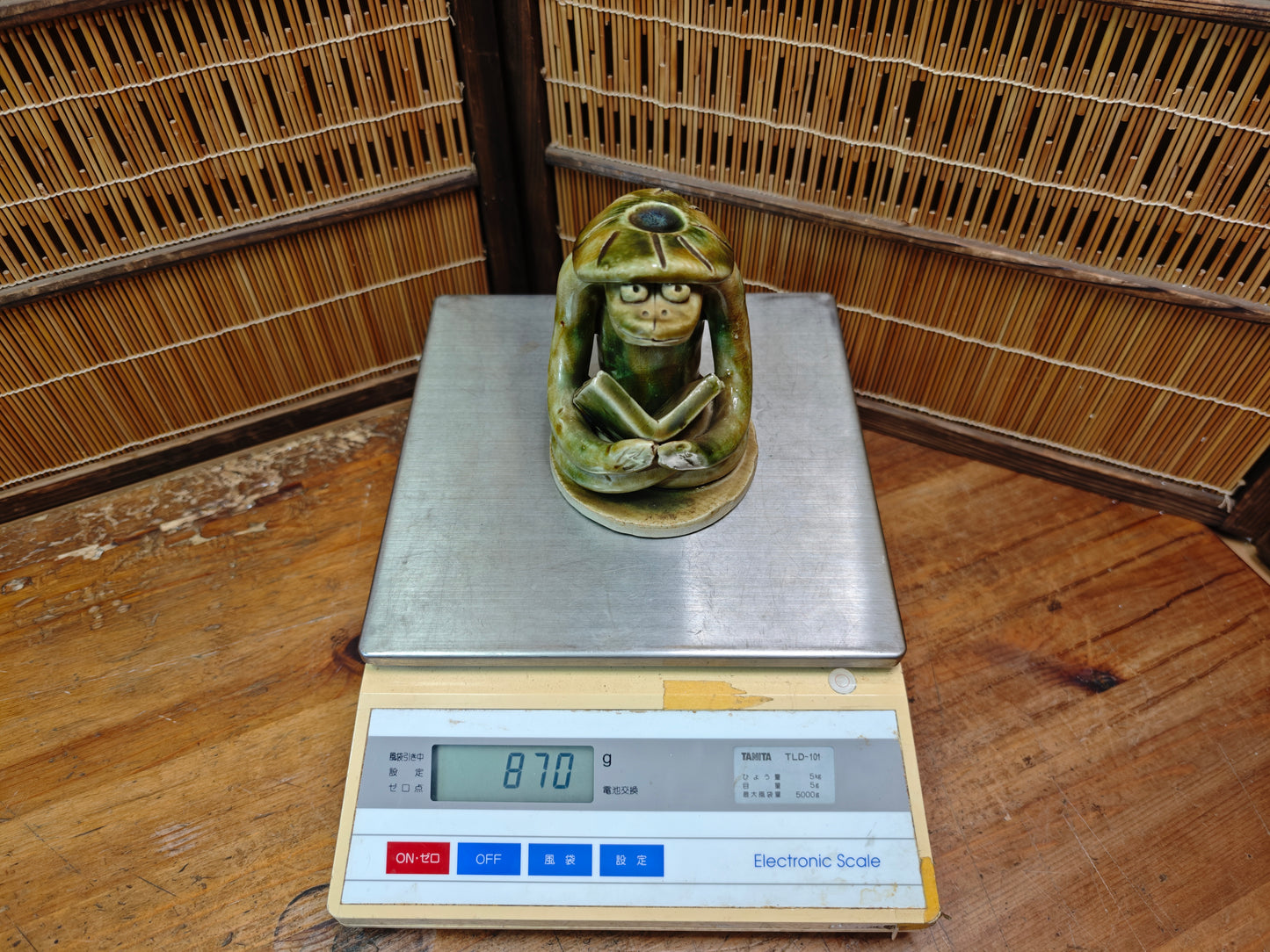 1950s Japanese Kappa Pottery Figurine Folk Art Yokai Statue Rare Vintage