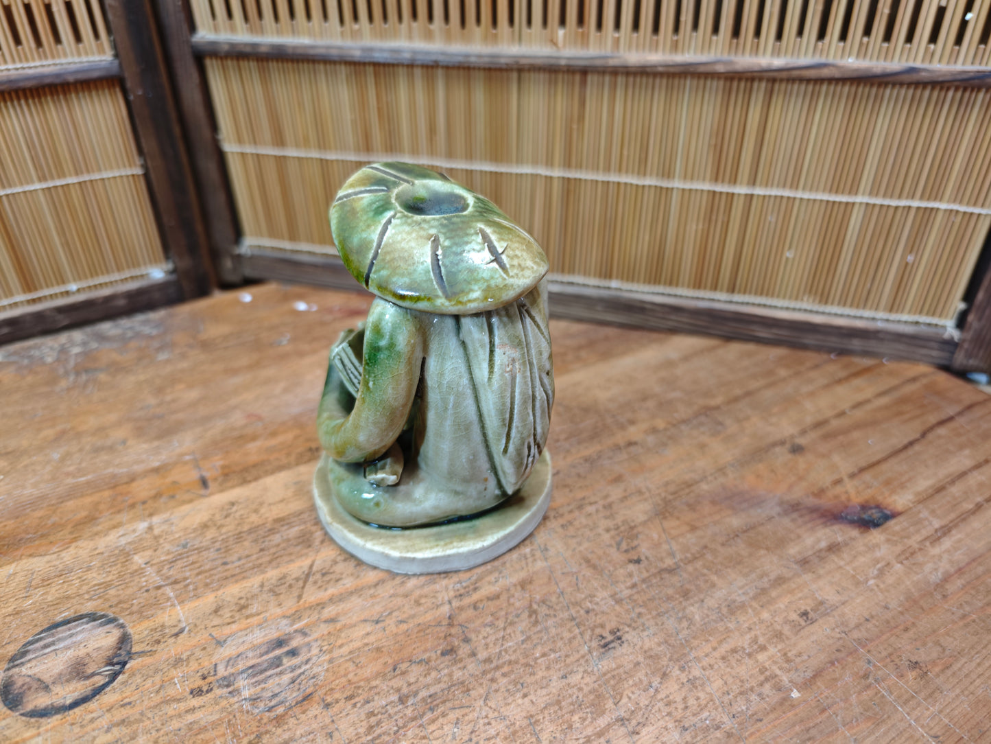 1950s Japanese Kappa Pottery Figurine Folk Art Yokai Statue Rare Vintage