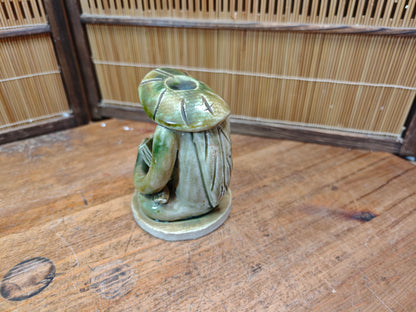 1950s Japanese Kappa Pottery Figurine Folk Art Yokai Statue Rare Vintage