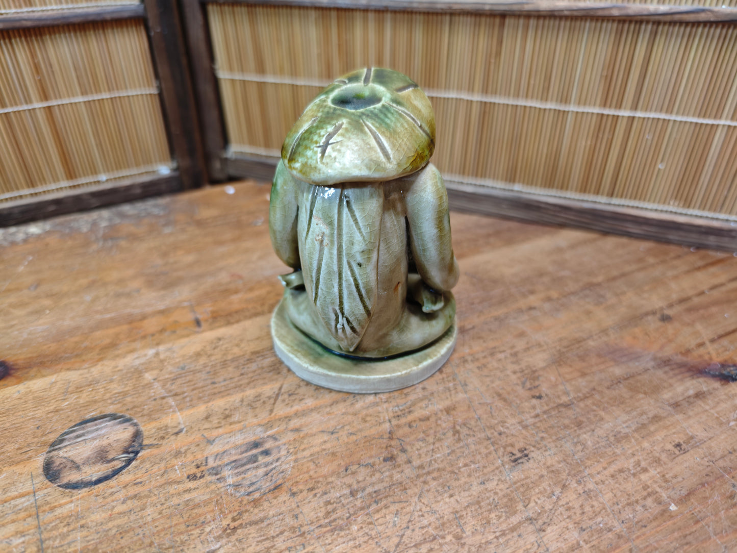 1950s Japanese Kappa Pottery Figurine Folk Art Yokai Statue Rare Vintage