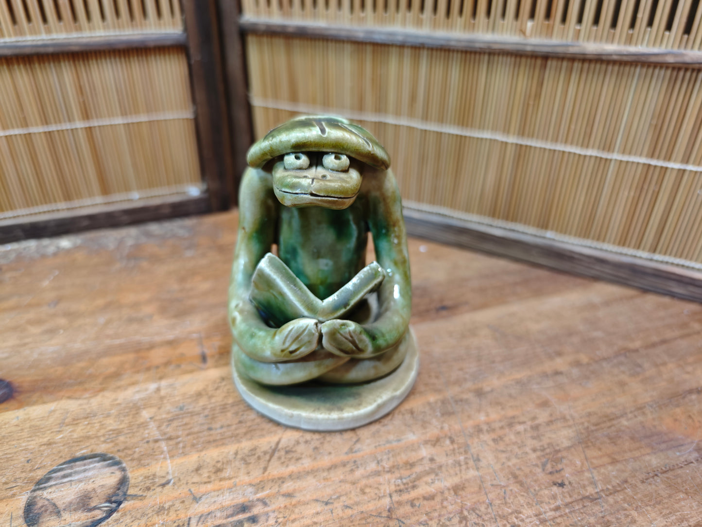1950s Japanese Kappa Pottery Figurine Folk Art Yokai Statue Rare Vintage