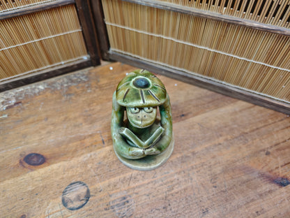 1950s Japanese Kappa Pottery Figurine Folk Art Yokai Statue Rare Vintage
