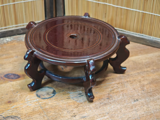 Authentic 1950s Japanese Sakura Rin Gong Stand Kadai Buddhist Altar