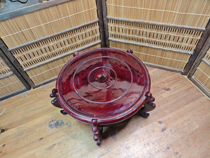Vintage Japanese Sakura Wood Rin Kadai Stand Buddhist Altar Base 1950s Art