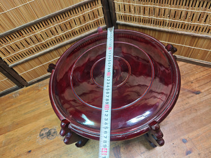 Vintage Japanese Sakura Wood Rin Kadai Stand Buddhist Altar Base 1950s Art