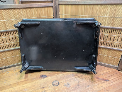 Vintage Japanese Lacquer Kadai Stand Gold Painted Bonsai Display Tray