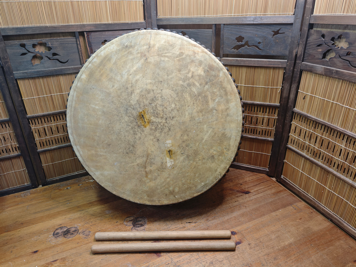 Japan Authentic Kitakyushu Gion Taiko Drum Large Festival Antique Big XL
