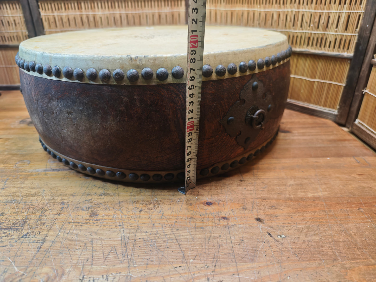 Japan Authentic Kitakyushu Gion Taiko Drum Large Festival Antique Big XL