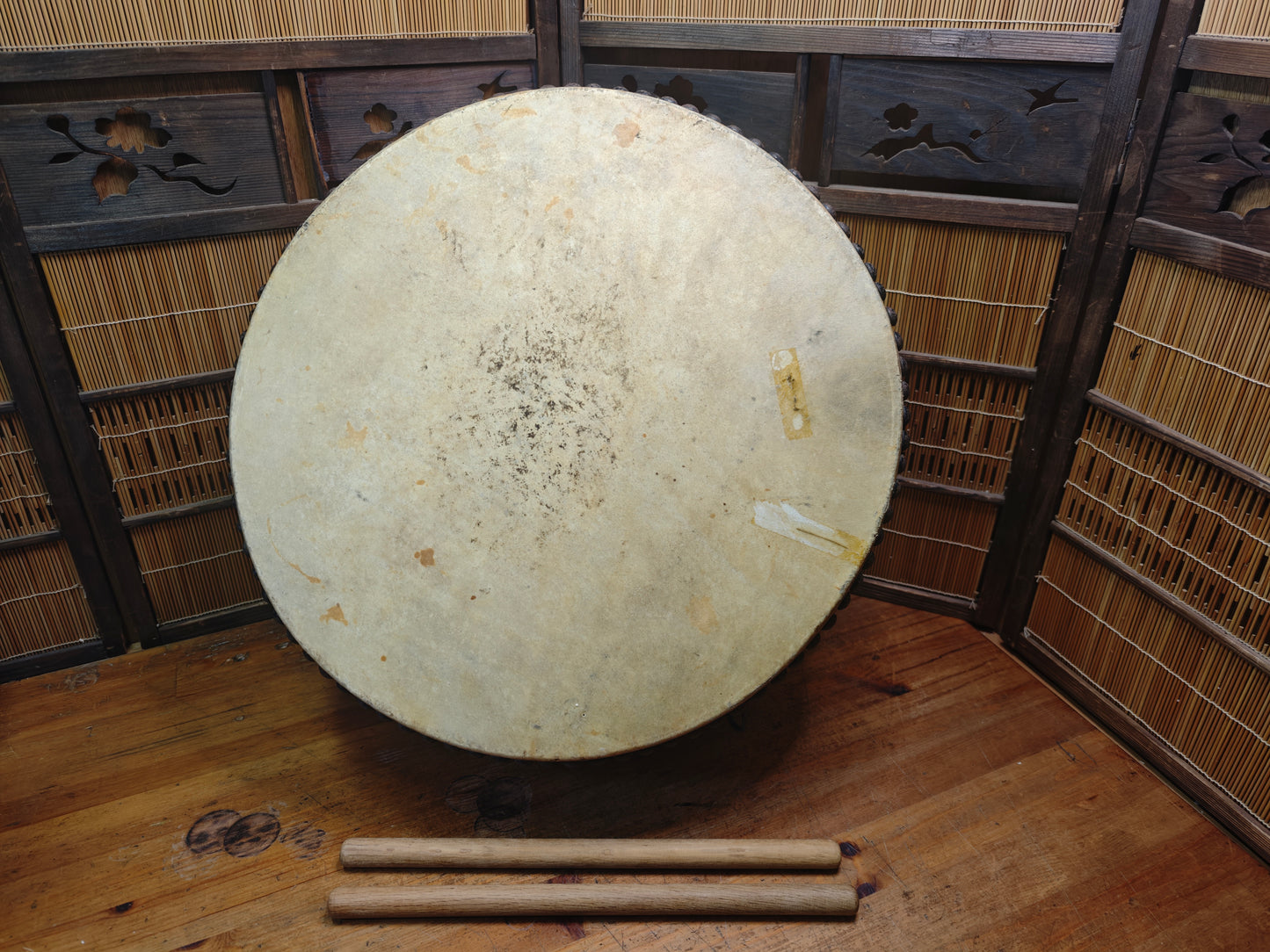 Japan Authentic Kitakyushu Gion Taiko Drum Large Festival Antique Big XL