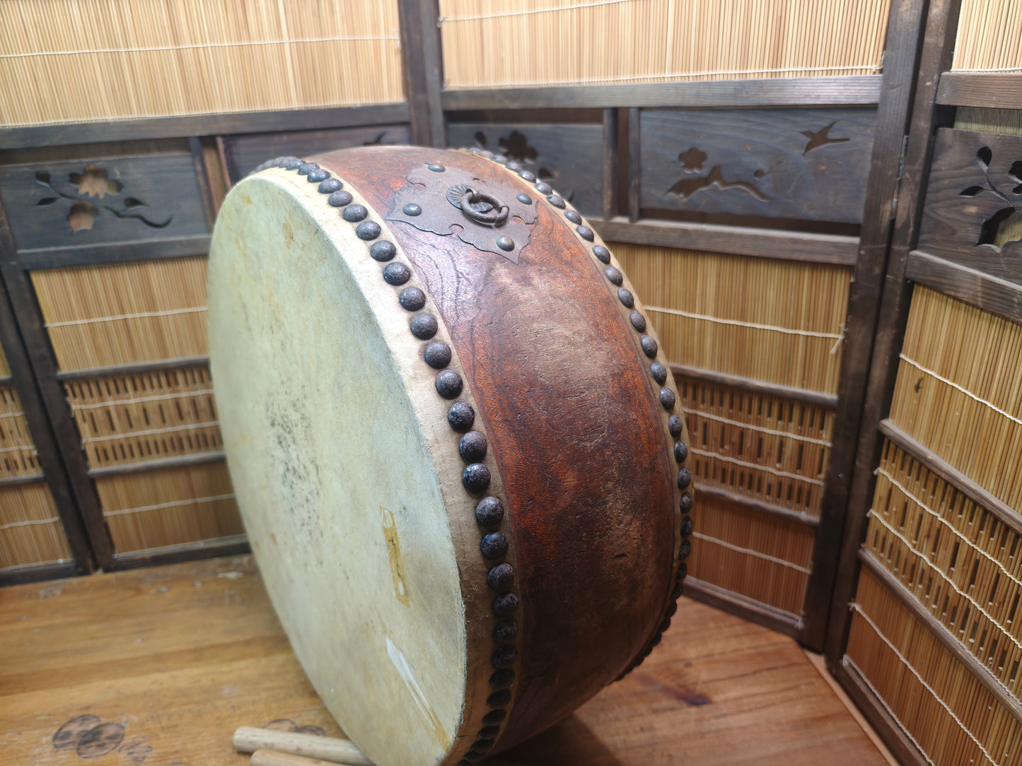 Japan Authentic Kitakyushu Gion Taiko Drum Large Festival Antique Big XL