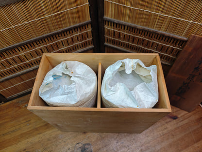 1950s Wajima Nuri Lacquer Soup Bowls Set Signed Box Maki-e Bamboo Fern