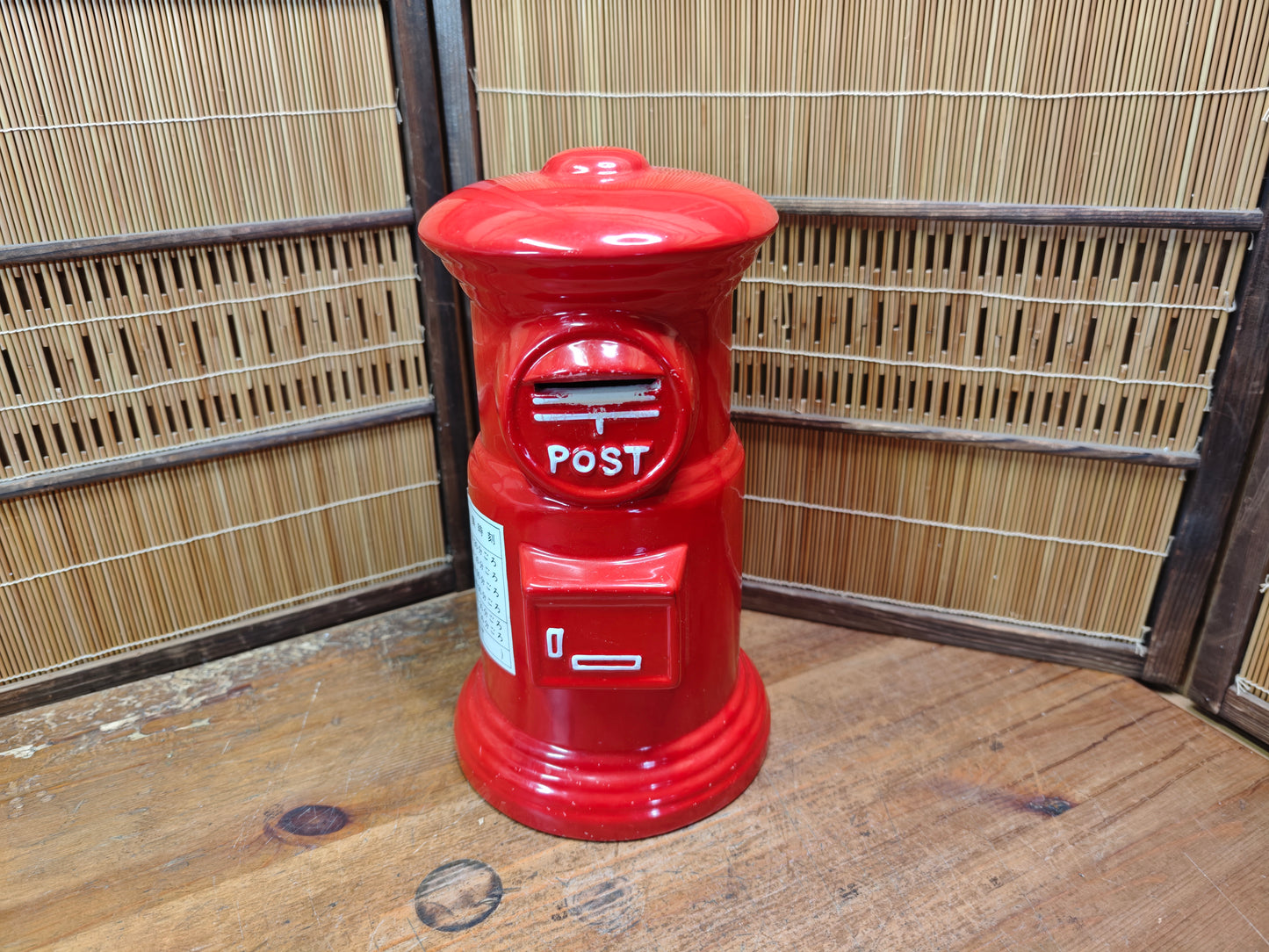Authentic Japanese Mailbox Piggy Bank Large Handmade Ceramic
