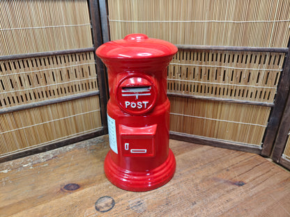 Authentic Japanese Mailbox Piggy Bank Large Handmade Ceramic
