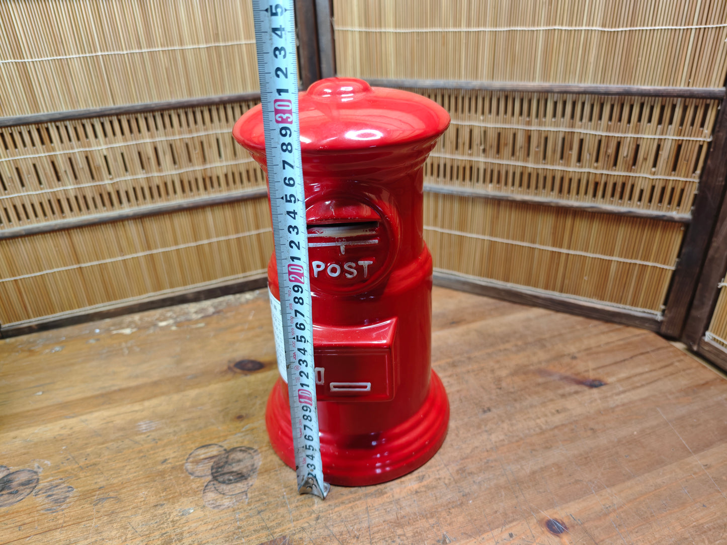 Authentic Japanese Mailbox Piggy Bank Large Handmade Ceramic