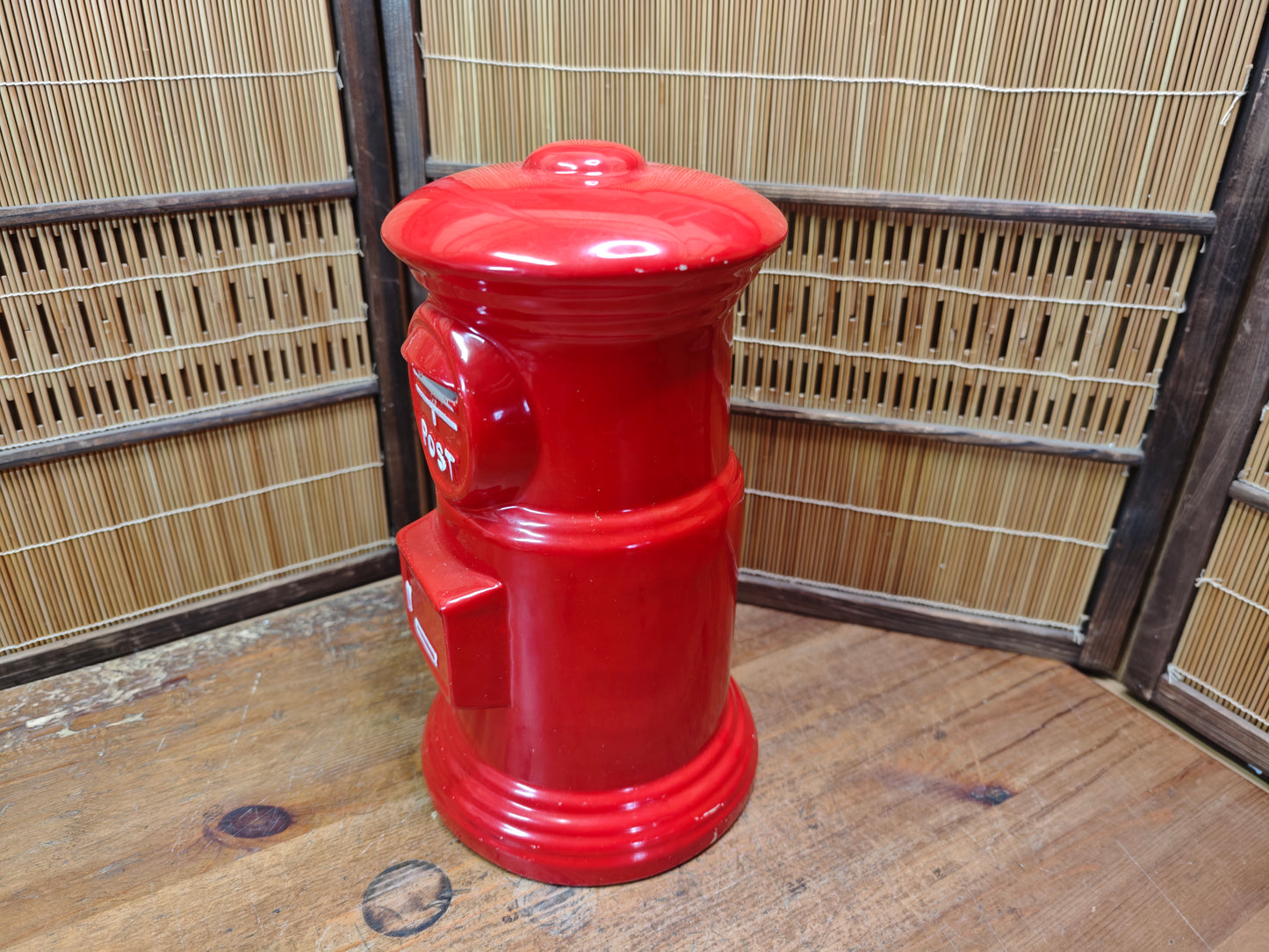 Authentic Japanese Mailbox Piggy Bank Large Handmade Ceramic