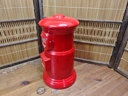 Authentic Japanese Mailbox Piggy Bank Large Handmade Ceramic