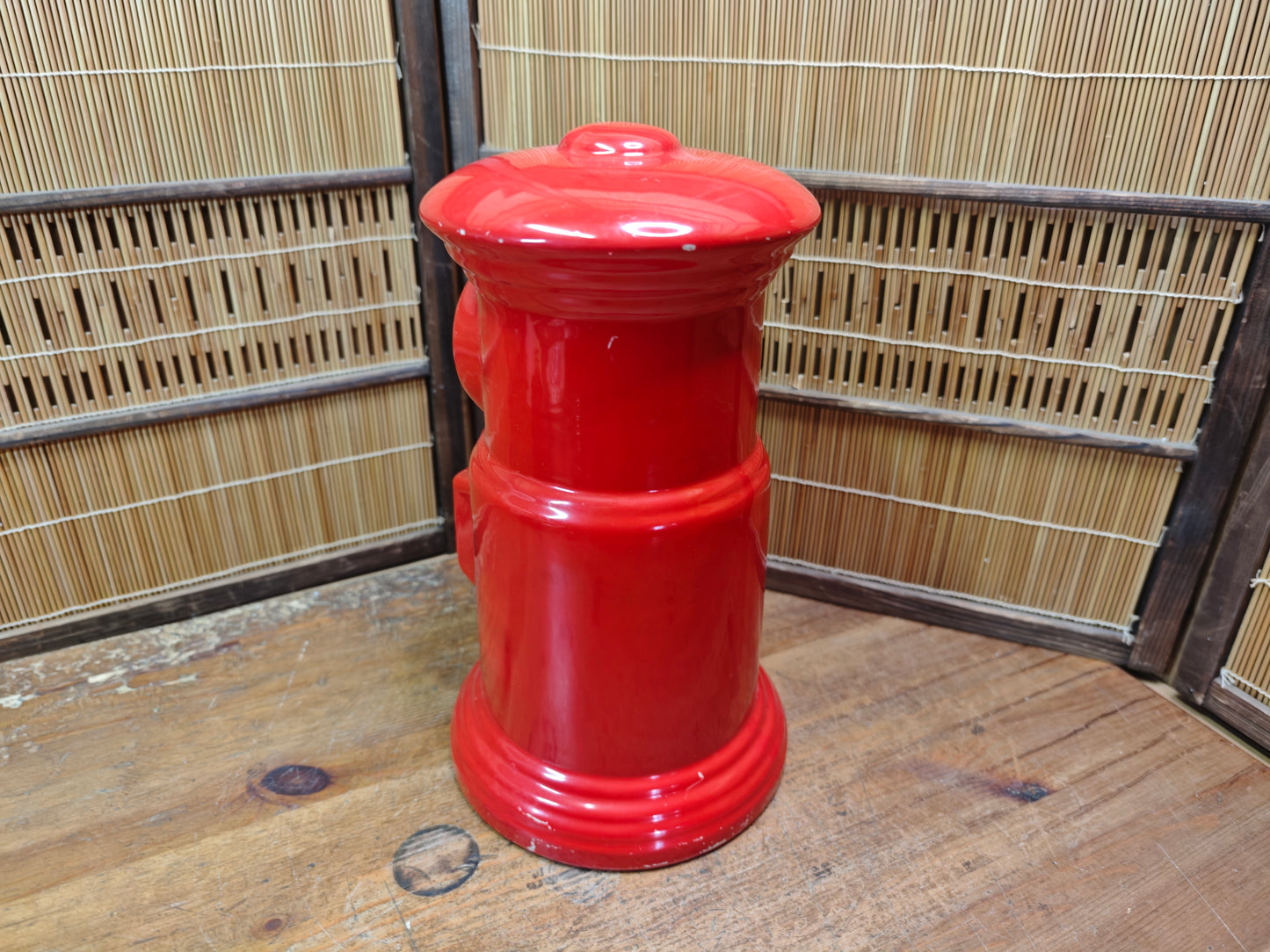 Authentic Japanese Mailbox Piggy Bank Large Handmade Ceramic