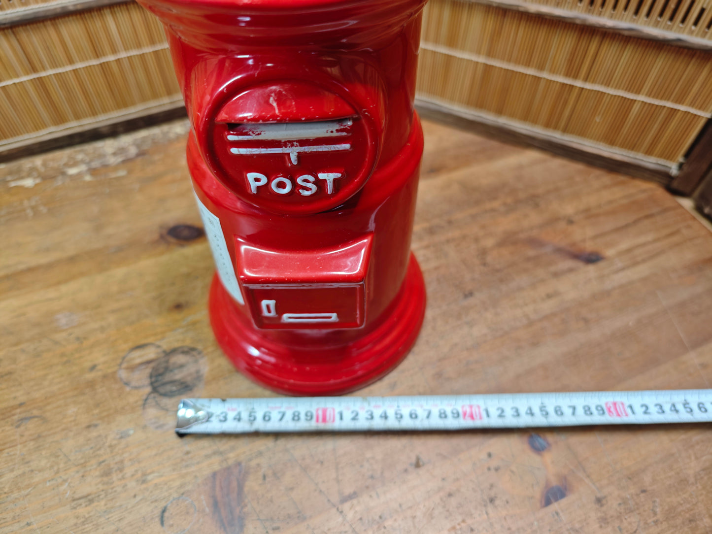Authentic Japanese Mailbox Piggy Bank Large Handmade Ceramic