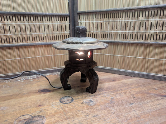 1960s Yaki Sugi Mini Toro Lamp Vintage Japanese Wood Lantern Japan Auction