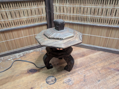 1960s Yaki Sugi Mini Toro Lamp Vintage Japanese Wood Lantern Japan Auction