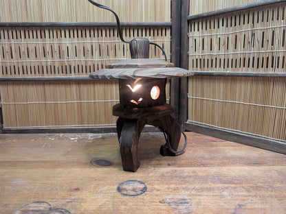 1960s Yaki Sugi Mini Toro Lamp Vintage Japanese Wood Lantern Japan Auction