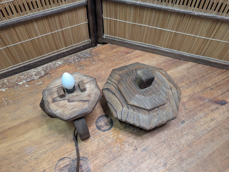 1960s Yaki Sugi Mini Toro Lamp Vintage Japanese Wood Lantern Japan Auction