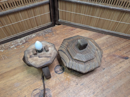 1960s Yaki Sugi Mini Toro Lamp Vintage Japanese Wood Lantern Japan Auction
