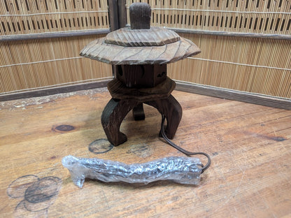 1960s Yaki Sugi Mini Toro Lamp Vintage Japanese Wood Lantern Japan Auction