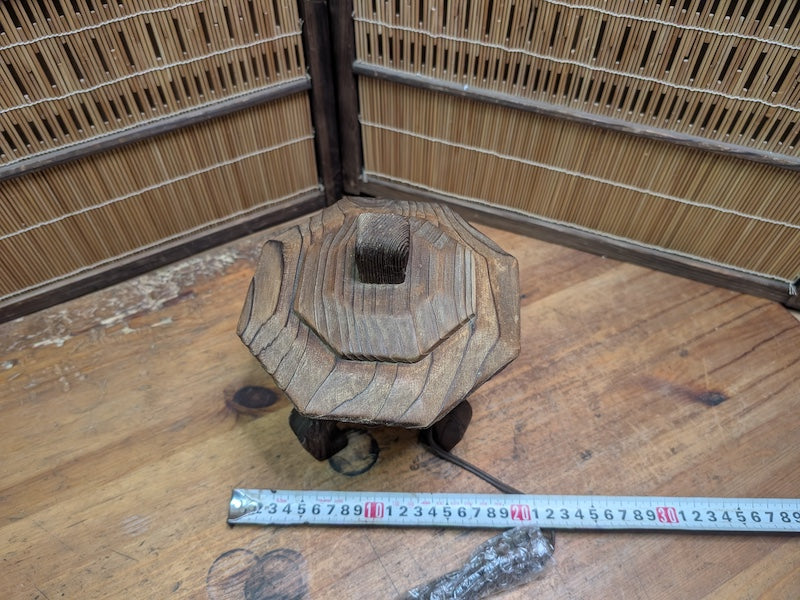 1960s Yaki Sugi Mini Toro Lamp Vintage Japanese Wood Lantern Japan Auction