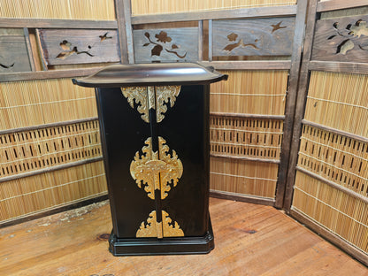 Japanese Ebony Wood Butsudan Buddhist Home Altar Shrine Kokutan