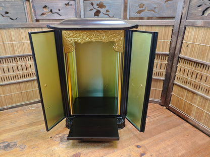 Japanese Ebony Wood Butsudan Buddhist Home Altar Shrine Kokutan
