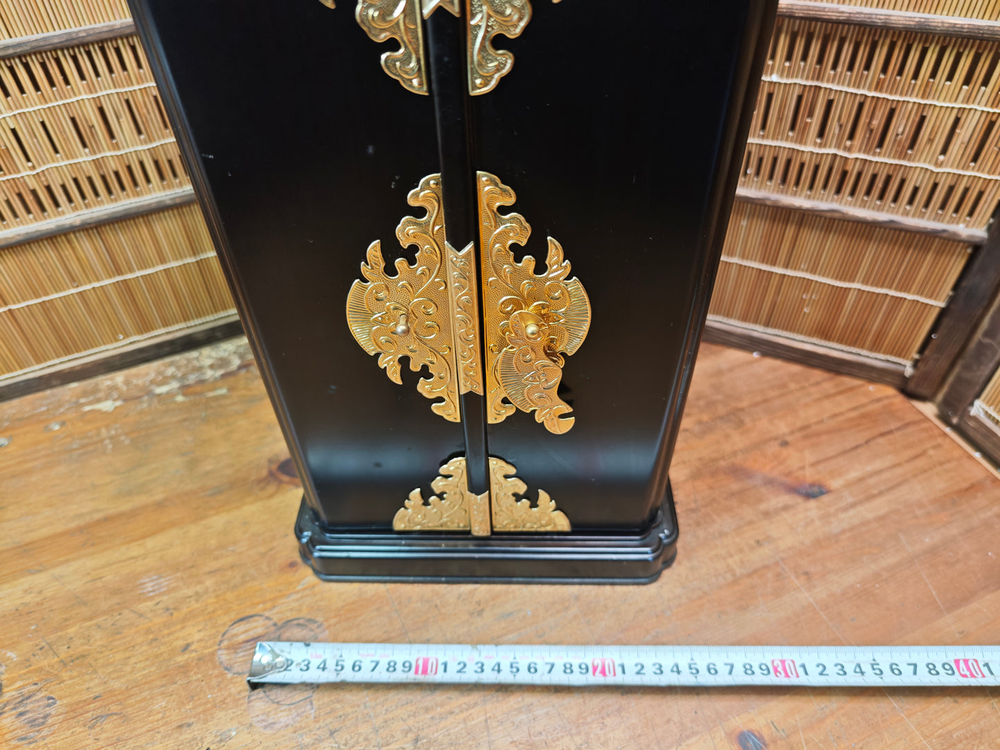 Japanese Ebony Wood Butsudan Buddhist Home Altar Shrine Kokutan