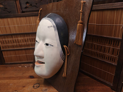 1970s Japanese Giant Ko Omote Noh Mask Ceramic Wall Art Vintage Japan