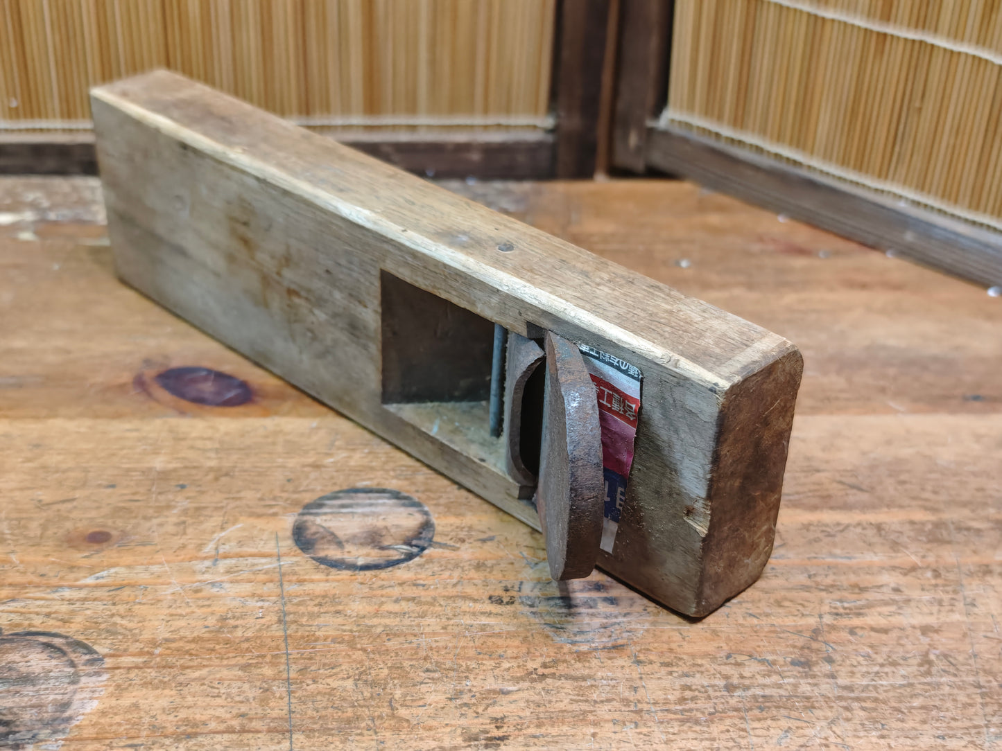 Japanese Kanna Hand Plane Vintage Carpenter Woodworking Tool Steel Blade