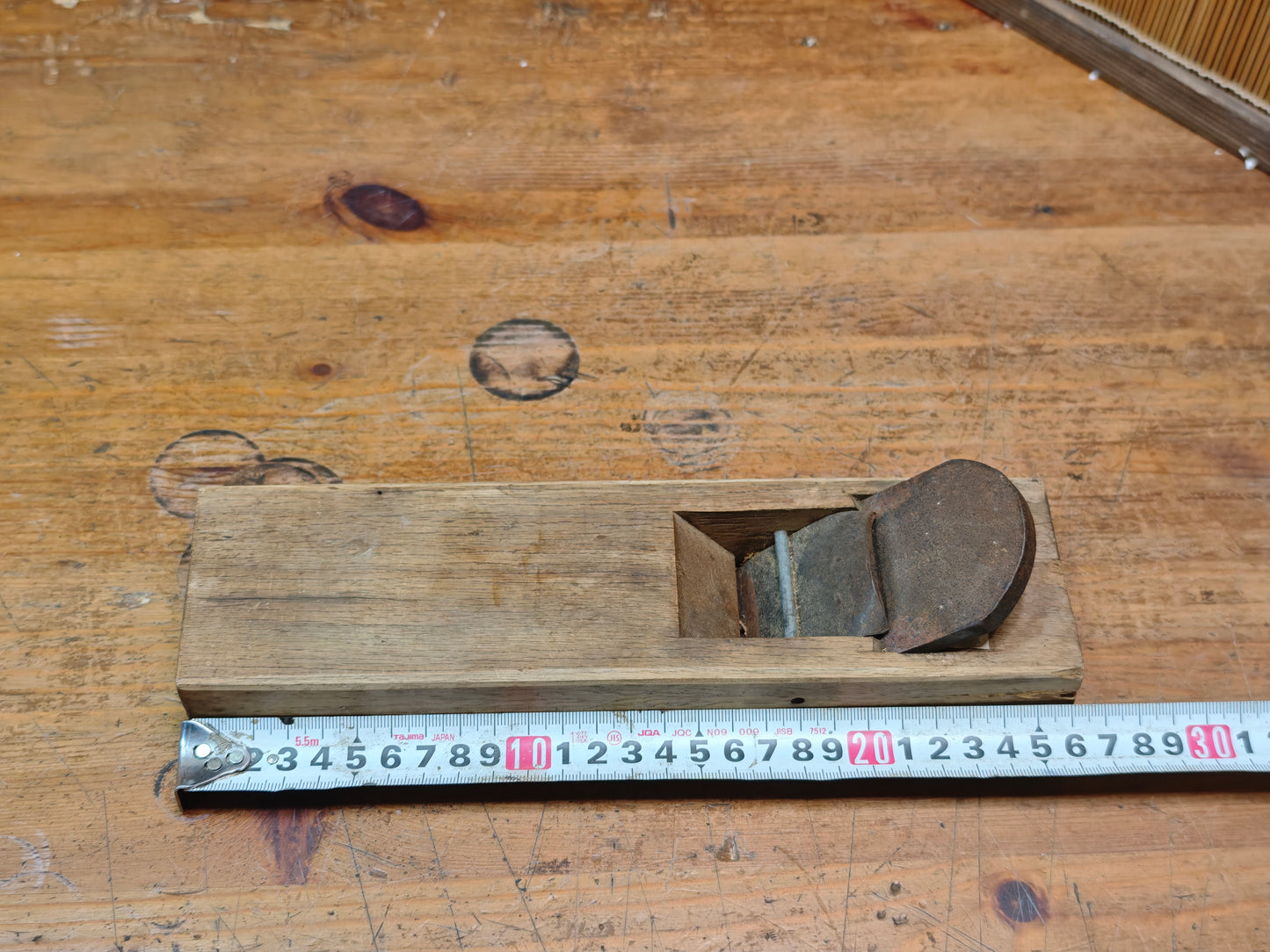 Japanese Kanna Hand Plane Vintage Carpenter Woodworking Tool Steel Blade