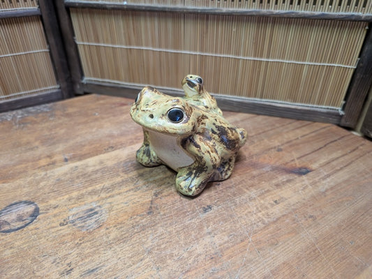 Japanese Shigaraki Frog Statue Pottery Garden Decor Vintage Japan Auction