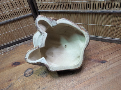 Japanese Shigaraki Ware Frog Statue Vintage Pottery Garden Ornament