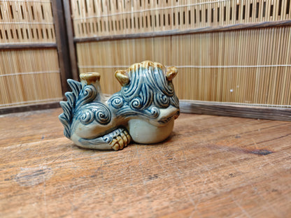 1970s Japanese Okinawan Shisa Sake Bottle Handmade Folk Pottery Rare