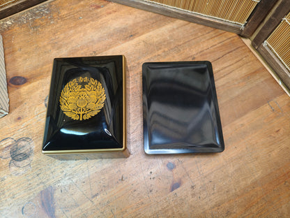 Japanese Wasanbako Lacquer Buddhist Hymn Box Gold Makie w Box