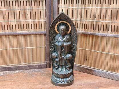 Vintage Yakushi Nyorai Buddha Statue Takaoka Bronze Healing Figure Japan