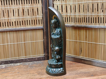 Vintage Yakushi Nyorai Buddha Statue Takaoka Bronze Healing Figure Japan