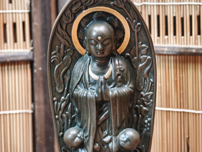 Vintage Yakushi Nyorai Buddha Statue Takaoka Bronze Healing Figure Japan