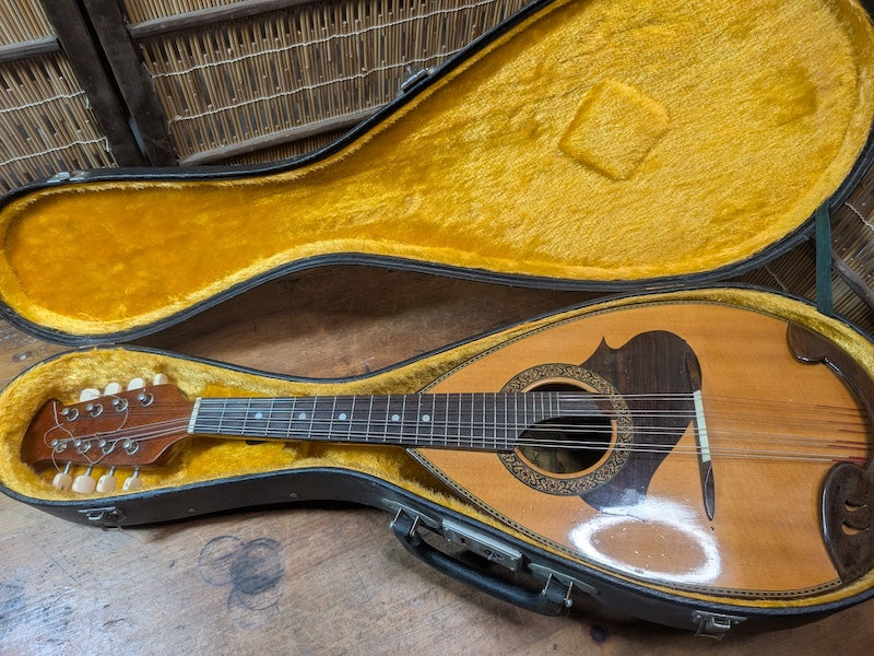 Vintage Suzuki M-215 Mandolin 1970s Japan with Original Hard Case Rare