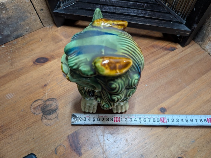 Traditional Okinawa Shishi Shisa Statue - Large Size Ceramic Shishi Female Made in Japan Y1