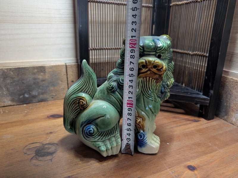 Traditional Okinawa Shishi Shisa Statue - Large Size Ceramic Shishi Female Made in Japan Y1