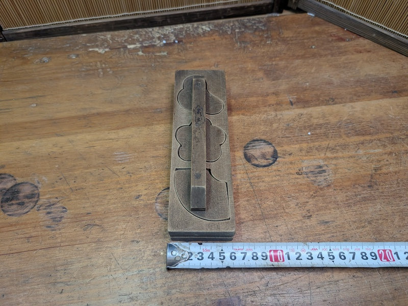 Vintage Japanese Kashigata Mold 1970s | Wagashi Wooden Sweet Mold