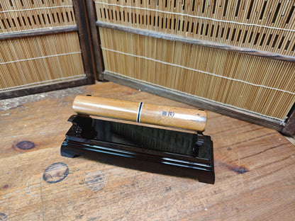 1980s Japanese Bamboo Carving Tool Signed Steel w Saya Auction JP