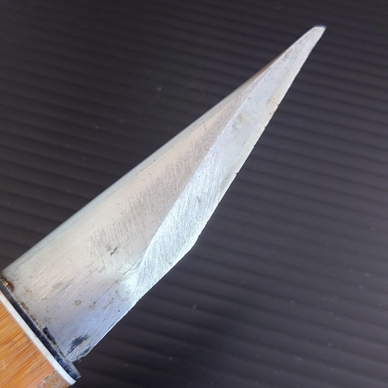 1980s Japanese Bamboo Carving Tool Signed Steel w Saya Auction JP